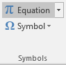 Word Insert Tab Symbols Equation